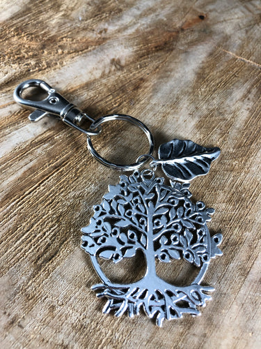 Tree and Leaf Keychain